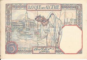 Algerie 1929 - cinq francs